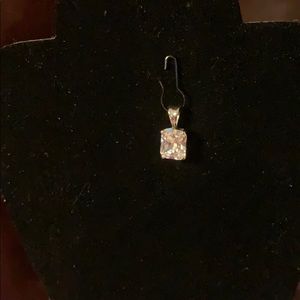 SS cz pendant.